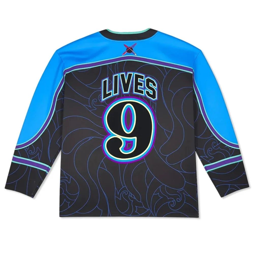ALLEYCVT - 9 LIVES HOCKEY JERSEY Size Medium edm rave alleycAT